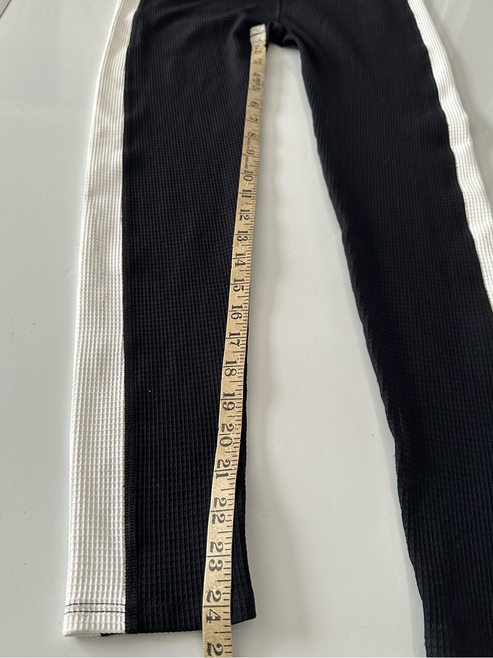 Year of Ours Thermal Ski Onesie Black White Waffle Knit Base Layer Small NWT - Picture 14 of 15